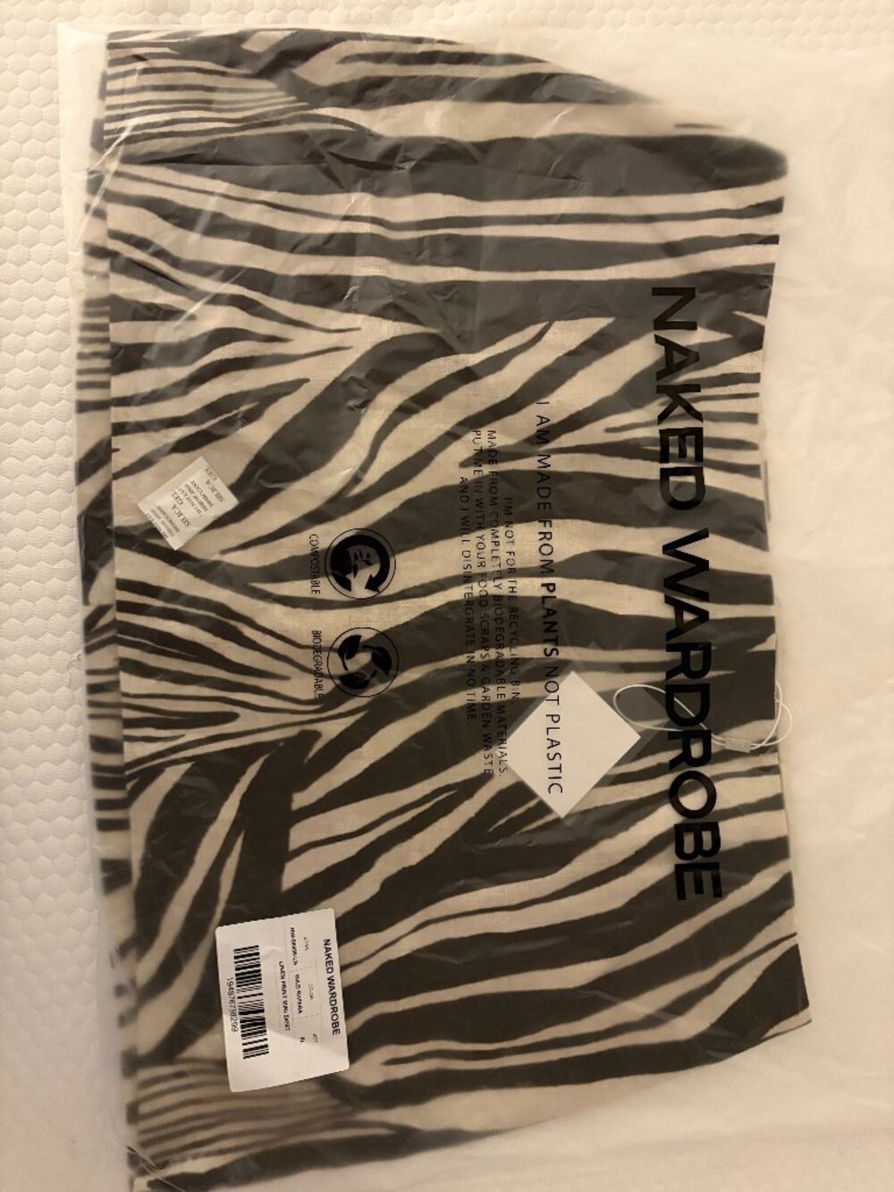 Naked Wardrobe - Linen Print Mini Skirt